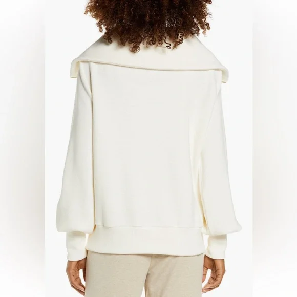 NWT Varley Vine half-zip cream Sweatshirt , M - Picture 3 of 9